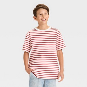 Boys' Short Sleeve Striped Oversized T-Shirt - art class™ - 1 of 3