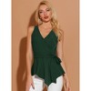 Allegra K Women's Summer Sleeveless V Neckline Wrap Tie Waist Tops - 2 of 4