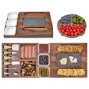 19-piece Acacia Wood Cheeseboard Set, wooden cheese platter, magnetic meat board with marble cutting board, suitable for holiday party venues. - 2 of 4