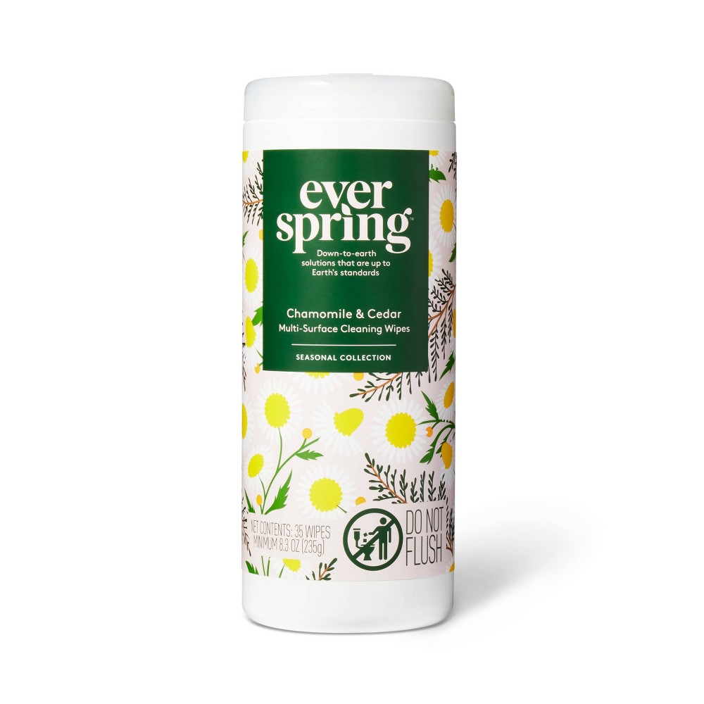 Chamomile & Cedar Wipes - 35ct - Everspring™ 12 count pack 