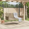 vidaxl Outdoor Garden Swing Bench - Beige Poly Rattan Hanging Hammock Chair for Patio Garden - Durable, Weather-Resistant, and Robust Seating - 4 of 4