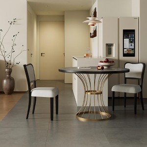 3 Piece Round Dining Table Set for 2, Bistro Dining Set Kitchen Table Set Space-saving Breakfast Table Set with 2 Upholstered Chairs - ModernLuxe - 1 of 4