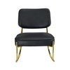 Vynxaria Ergonomic PU Cushioned Rocking Chair with Gold Metal Legs - Stylish Comfort for Any Room - 2 of 4
