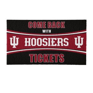 Evergreen Come Back with Tickets Indiana University 28" x 16" Woven PVC Indoor Outdoor Doormat - 1 of 4