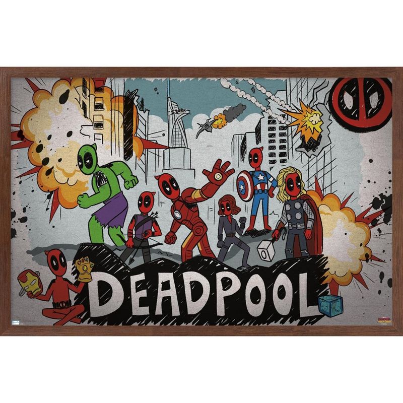 Trends International Marvel Deadpool & Wolverine - Avengers Framed Wall Poster Prints, 1 of 7
