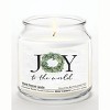 Courtside Market Joy to the World Winter Cranberry 12.8oz Soy Wax Candle Glass Jar with Brushed Silver Metal Lid - 2 of 3