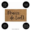 Evergreen Flag Funny Welcome Mat Coir Doormat | 28" x 16" Front Door Mat Outdoor Entrance | No Slip Door Rugs Entryway Indoor | Praise de Lort - 3 of 4