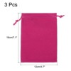 Unique Bargains Wedding Gift Microfiber Soft Drawstring Storage Bag 3 Pcs - 2 of 3