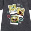- SpongeBob SquarePants - Christmas  Photo Collage Graphic Short Sleeve Fleece Dress - 2 of 4