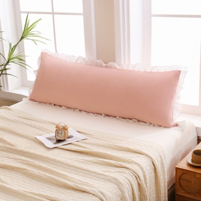 Reversible Pillow Cover – Soft Shabby Chic Ruffled Pillowcases, Wrinkle Resistant, Envelope Closure, Queen/King/Body