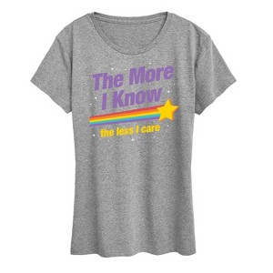 Women's - Instant Message - The More I Know Short Sleeve Graphic T-Shirt - 1 of 4
