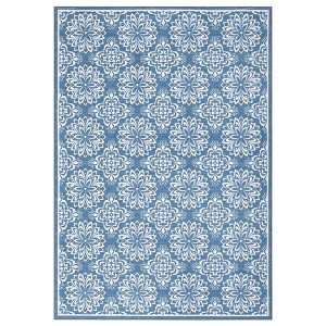 COZONY Modern Floral Printed Low Pile Non Slip Area Rug for Living Room Bedroom Home Office - 1 of 4