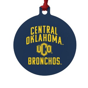 Central Oklahoma Bronchos Logo Aluminum Holiday Christmas Tree Ornament - 1 of 4