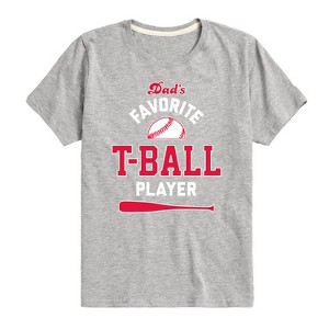 Boys' - Instant Message - Dad's Favorite T-Ball Player Short Sleeve Graphic T-Shirt - 1 of 4