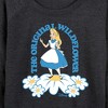 Women's - Disney - Alice in Wonderland Lightweight French Terry Wide Neck Long Sleeve Shirt - 2 of 4