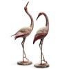SPI Home Flamboyant Crane Garden Pair Set of 2 – Cast Iron Sculptures, Rustic Patina Finish, 28" Tall Outdoor Decor - 2 of 3
