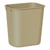 LunaLulinlk Beige 3.4 Gallon Soft Mold Plastic Wastepaper Basket, Rectangular - 2 of 4