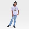 Girls' Kiss Oversized Graphic T-Shirt - Lilac Purple - 4 of 4