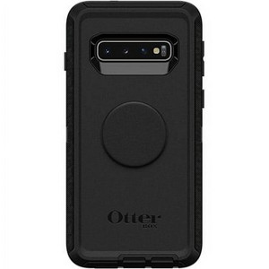 Refurbished: OtterBox+Pop DEFENDER SERIES Case for Samsung Galaxy S10+ - Black (77-61826) - Manufacturer Refurbished - 1 of 4
