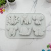 Unique Bargains Candy Mould 6-Cavity Assorted Cartoon Creatures Candy Mould Hand Wash 7.72"x4.88"x0.94" 1 Pc - 2 of 4