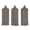 Black Check Button Loop Tea Towel Set of 3 - 2 of 3
