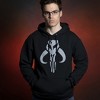 Mens Star Wars The Mandalorian Mythosaur Logo Pull Over Hoodie - 3 of 4