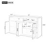 4-door Classic Sideboard, Console Table with Open Storage and Adjustable Shelves, Console Table Wood, Console Table Contemporary-Cuddlewood - 4 of 4