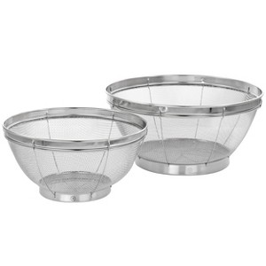 Martha Stewart Stainless Steel 2 Piece Strainer Set - 1 of 4