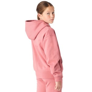 Future Planet Kids Unisex (6-14) Premium Fleece Lined Soft Cotton Pullover Hoodie Sweatshirt Loose Fit Pink - 1 of 4