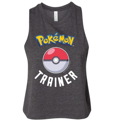 Women's Pokémon Pokémon Trainer Graphic Racerback Tank - Heather Charcoal - Small