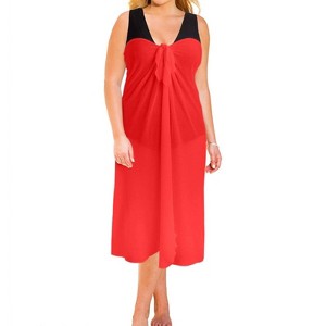 Women's Sun Diva Plus Size Long Pareo Cover Up - Always for Me - 1 of 2