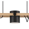 3-Light Hornwood Kitchen Island Pendant with Metal Shade Black/White - EGLO: ETL Listed, Steel Body, No Bulbs Included - 3 of 4