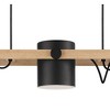 3-Light Hornwood Kitchen Island Pendant with Metal Shade Black/White - EGLO: ETL Listed, Steel Body, No Bulbs Included - image 3 of 4