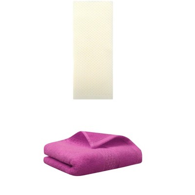REGALWOVEN Solid Absorbent Soft Cotton Hand Towels for Bathroom Hotel and Spa 13" x 30" 2 Pcs
