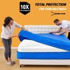 Aoibox Queen Mattress Cover Waterproof Storage Bag 82x62x15 Inch Extra Thick Reusable with 8 Handles Blue - 2 of 4