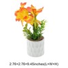 Unique Bargains Artificial Plants Five-Headed Daffodil Bonsai Plastic 2.76"x2.76"x9.45" 1 Pcs - 3 of 4