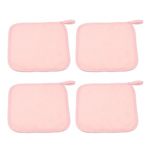 Unique Bargains Reusable Washable Makeup Removal Cleaning Cloth 8''x8'' 2pcs - 1 of 4