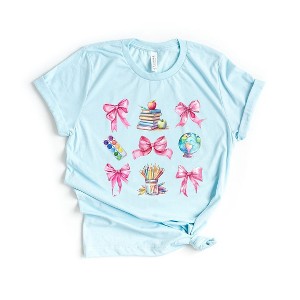Simply Sage Market Women's Coquette Pastel Teacher Collage Short Sleeve Graphic Tee - 1 of 4