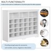 Modern Shoe Cabinet With Curved Base 24 Shoe Cubby Console Table Multi-functional Sideboard For Hallway Bedroom Living Room - 2 of 4