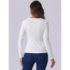 Allegra K Women's Ruffled Business Long Sleeve Round Neck Casual Blouse - 3 of 4