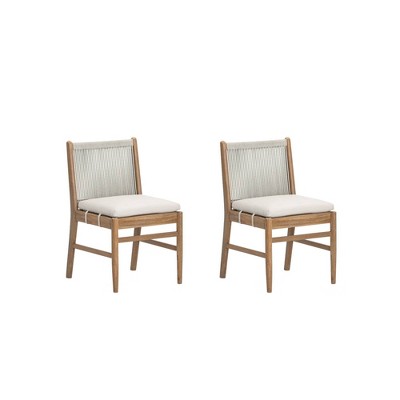 Nathan James Kayden Outdoor Dining Chair Set of 2 Light Gray