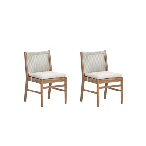 Nathan James Kayden Outdoor Dining Chair Set of 2 Light Gray - 1 of 4