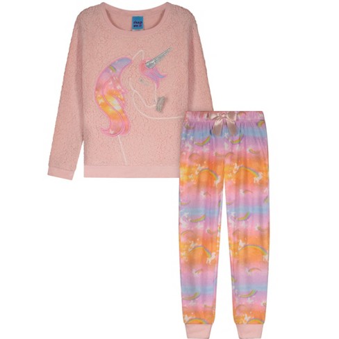 Sleep On It Girls 2-piece Fleece Pajama Set : Target