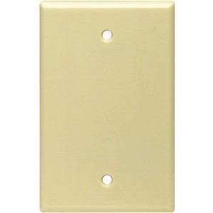 Leviton 1-Gang Midway Thermoset Blank Wall Plate, Ivory - 1 of 1