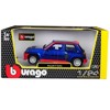 Renault 5 Turbo Metallic Blue with Red Accents 1/24 Diecast Model Car by Bburago - 3 of 3