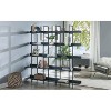 5 Tier Bookcase Home Office Open Bookshelf, Vintage Industrial Style Shelf with Metal Frame, MDF Board - 4 of 4