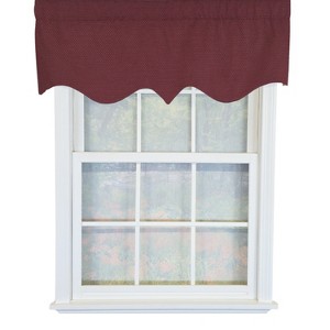 RLF Home 100% Cotton Basket Weave Regal Poly/Cotton lining Rod Pocket Valance 50" x 15" Egg Plant - 1 of 4