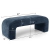 Lily 47" Upholstered Scroll Velvet Waterfall Bench/Chenille Entryway Bench for Bedroom-Maison Boucle - 4 of 4