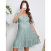LXT-Maternity Dresses Casual Flared A Line Swing Ruffle Midi Dress - 3 of 4