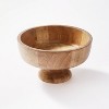 10.1oz Rubberwood Pedestal Serving Bowl - Threshold™ designed with Studio McGee - image 3 of 4